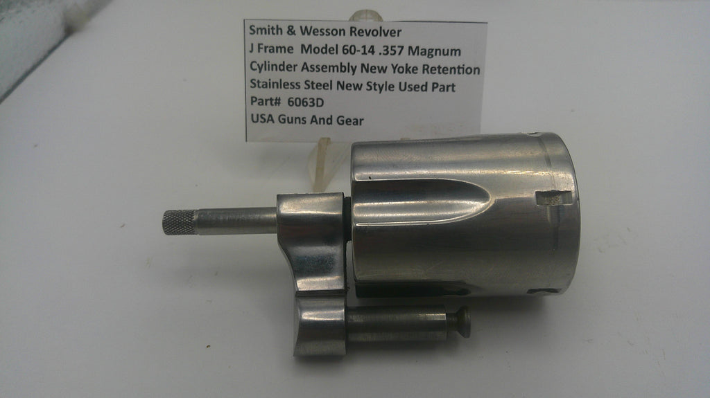 Smith & Wesson Revolver J Frame Model 60-14 .357 Magnum Cylinder Assembly New Yoke Retention 6063D