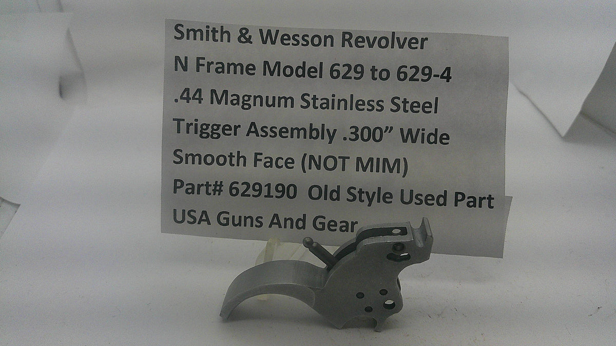 Smith & Wesson Smith & Wesson N Frame Model 629 to 629-4 Stainless Steel Trigger Assembly .300" Wide Spur Smooth Face 629190 Part 629190