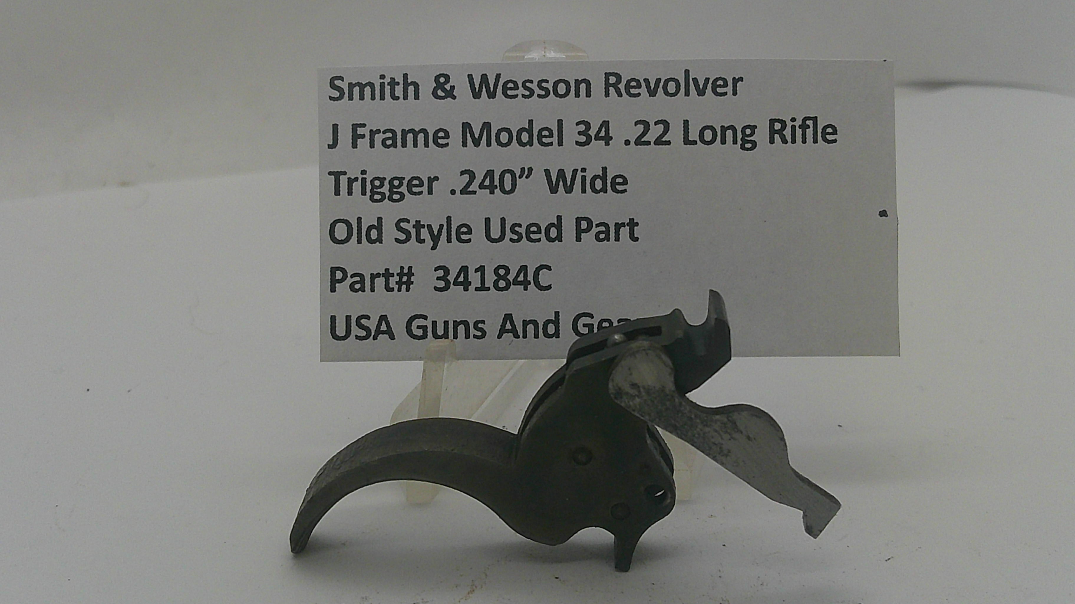 Smith & Wesson Smith & Wesson J Frame Model 34 Trigger .240" Wide 34184C Part 34184C
