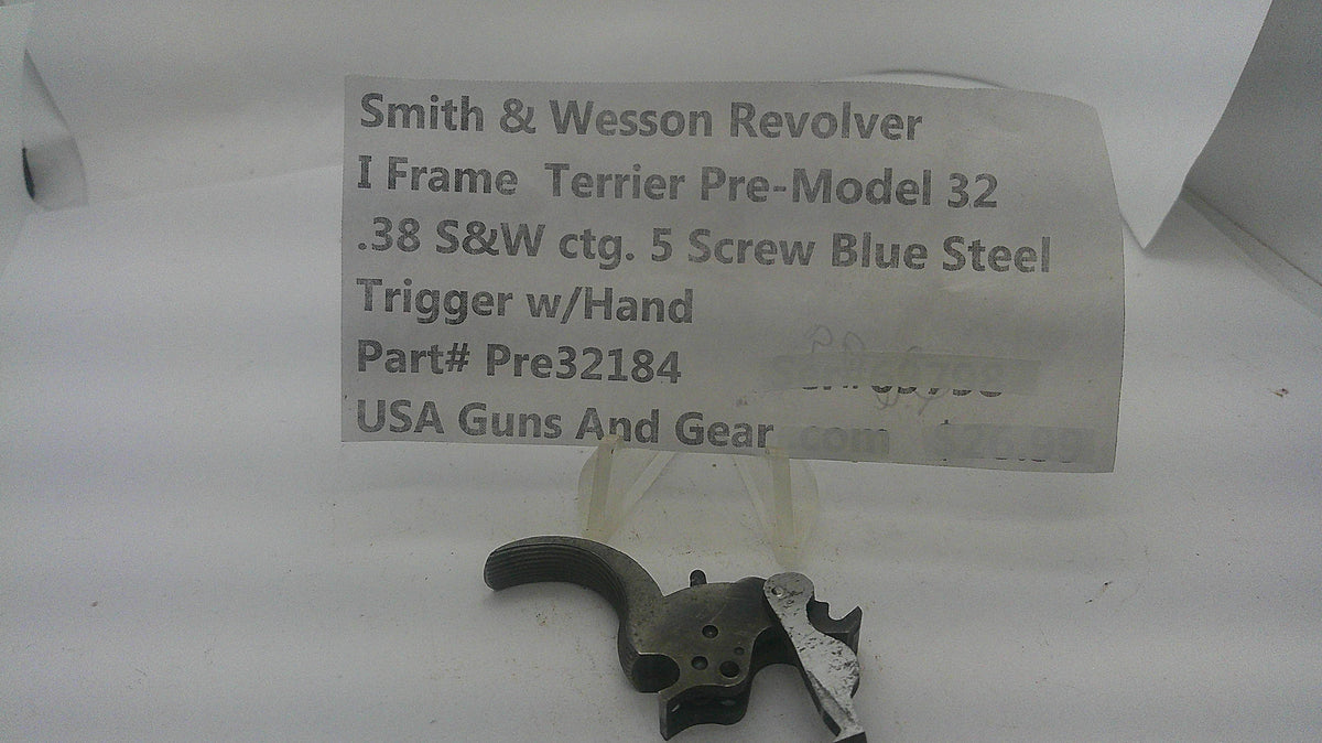 Smith & Wesson I Frame Terrier Pre-Model 32 trigger with hand .38 S&W, with identification card. Inventory reference Pre32184.