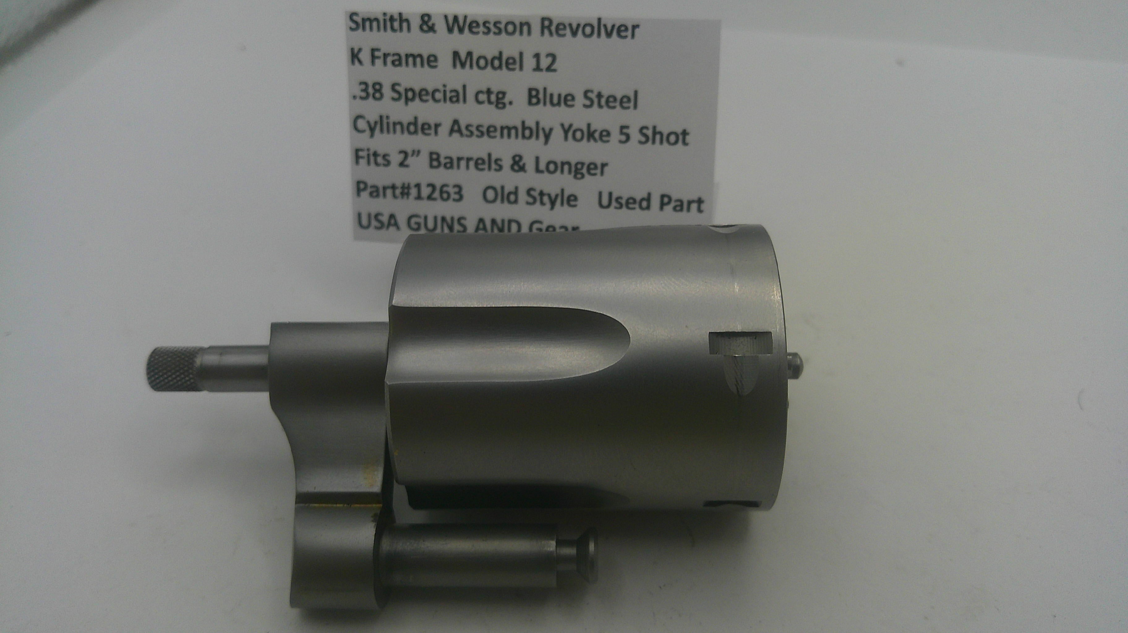Smith & Wesson K Frame Model 12 Cylinder Assembly with Yoke 5-Shot .38 Special - Part# 1263