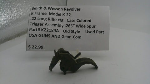 S&W K Frame Model K22 .265" Trigger Assembly .22  L.R K22184A