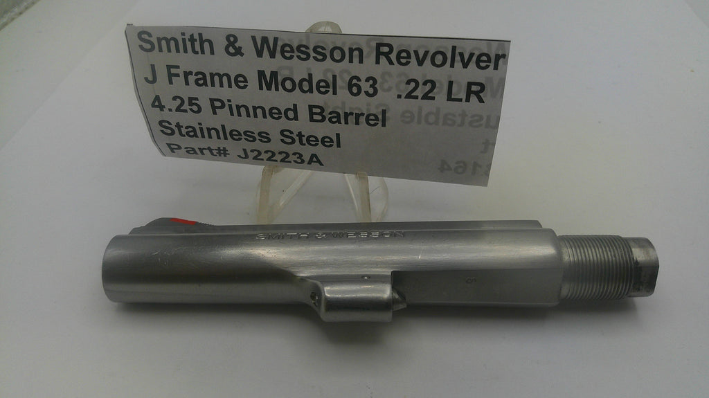 Smith & Wesson J Frame Model 63 Stainless Steel Pinned Barrel 4.25" - .22 LR (Used OEM Part) J2223A
