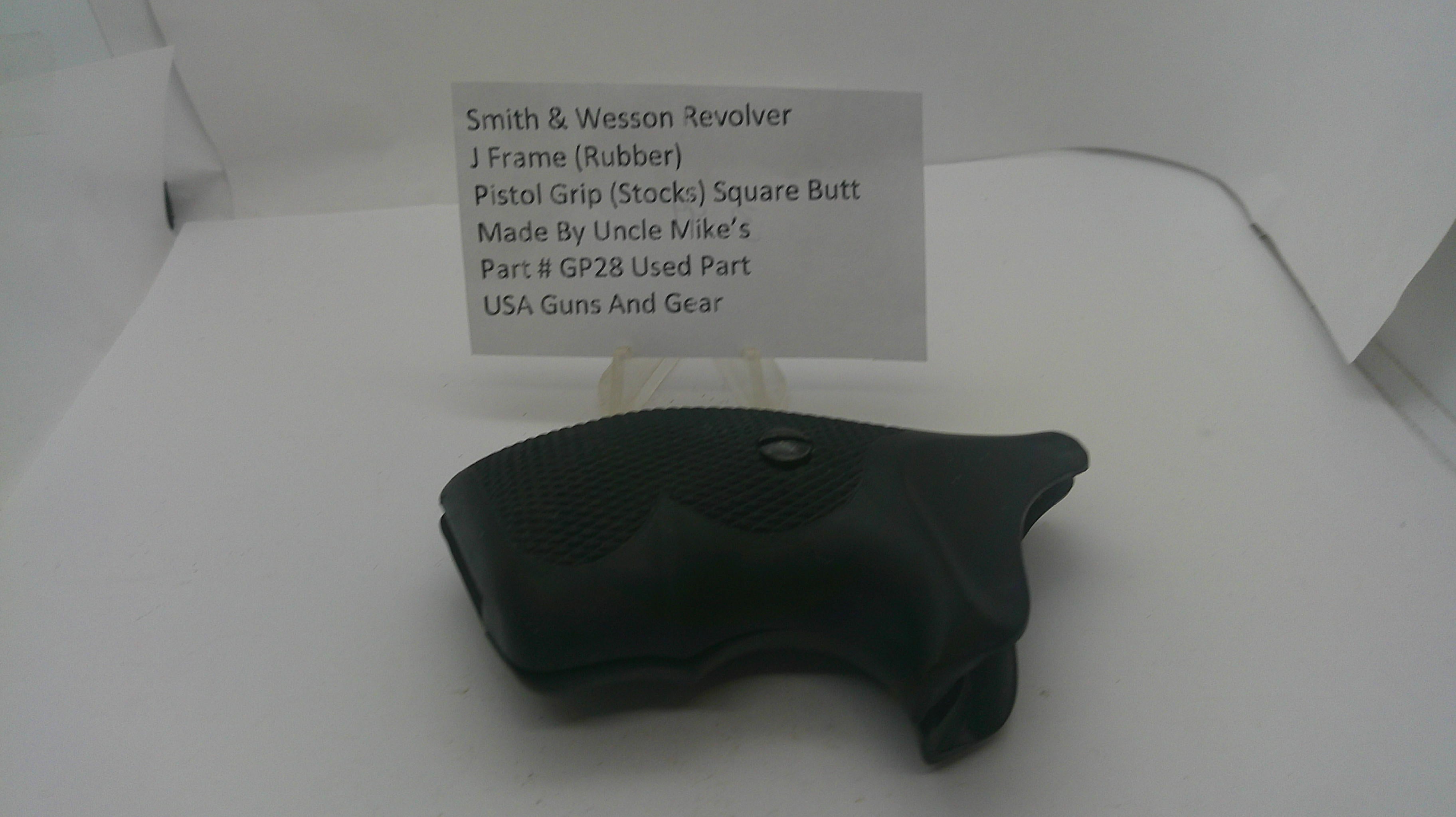 Smith & Wesson J Frame Square Butt Rubber Grips by Uncle Mike's