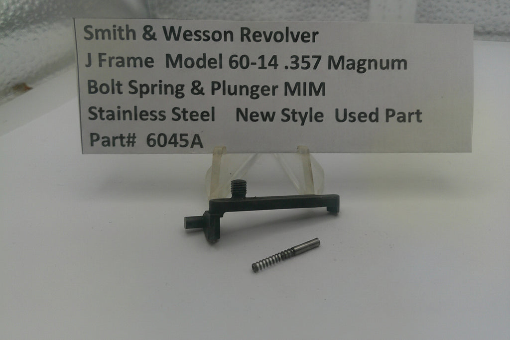 Smith & Wesson revolver part with descriptive label on a white background