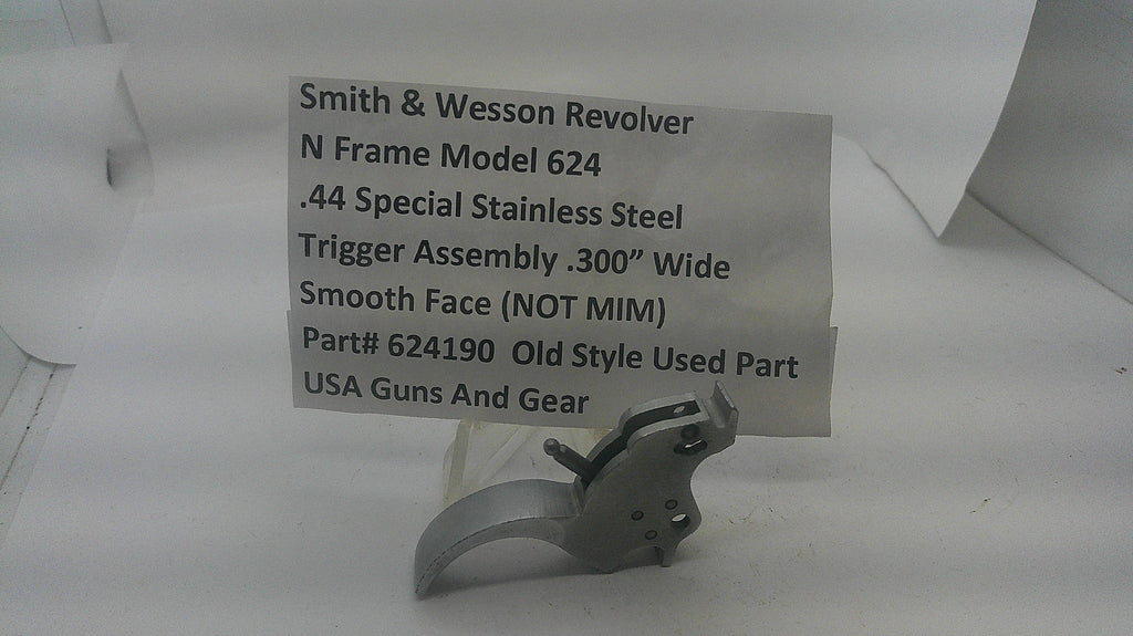 Smith & Wesson Smith & Wesson N Frame Model 624 Stainless Steel .300" Wide Smooth Face Trigger Assembly 624190 Part 624190