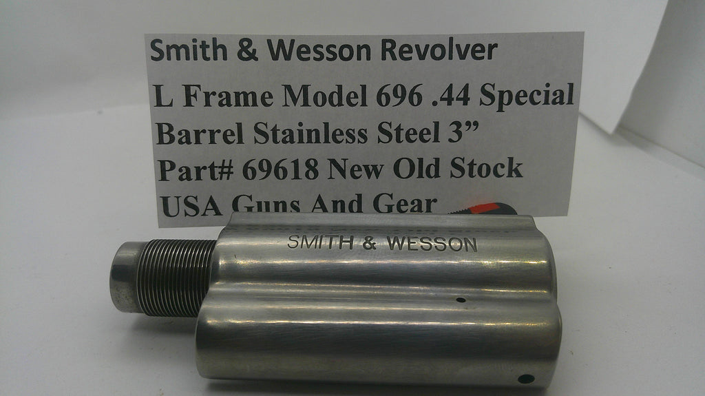Smith & Wesson Smith & Wesson K Frame Model 696 3" Stainless Steel Barrel 69618 Part 69618