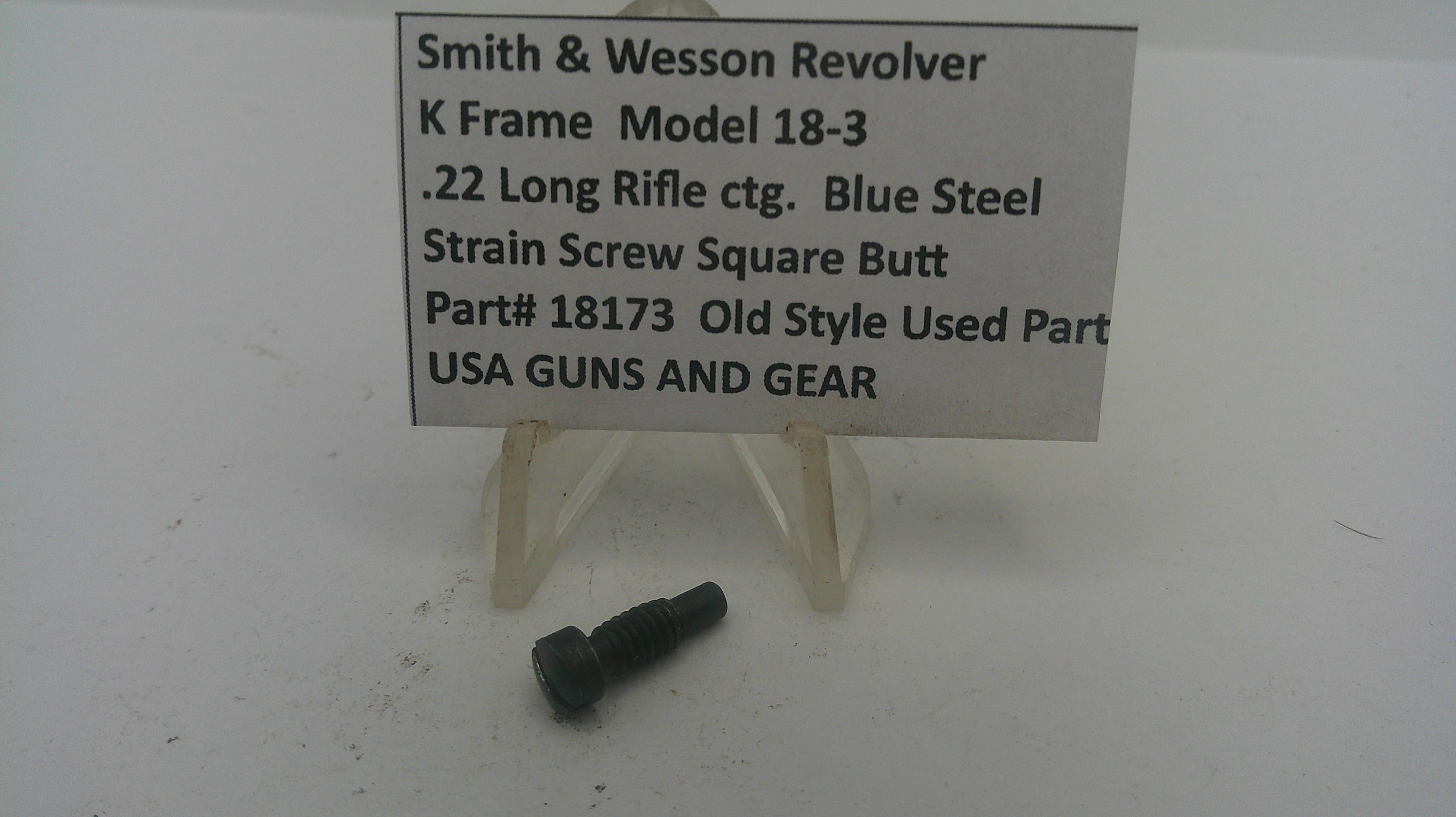Smith & Wesson revolver part with descriptive card on a white background