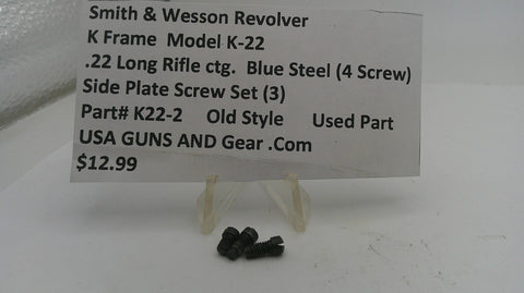 Smith & Wesson K Frame Model K-22 .22 Long Rifle CTG Side Plate Screw Set