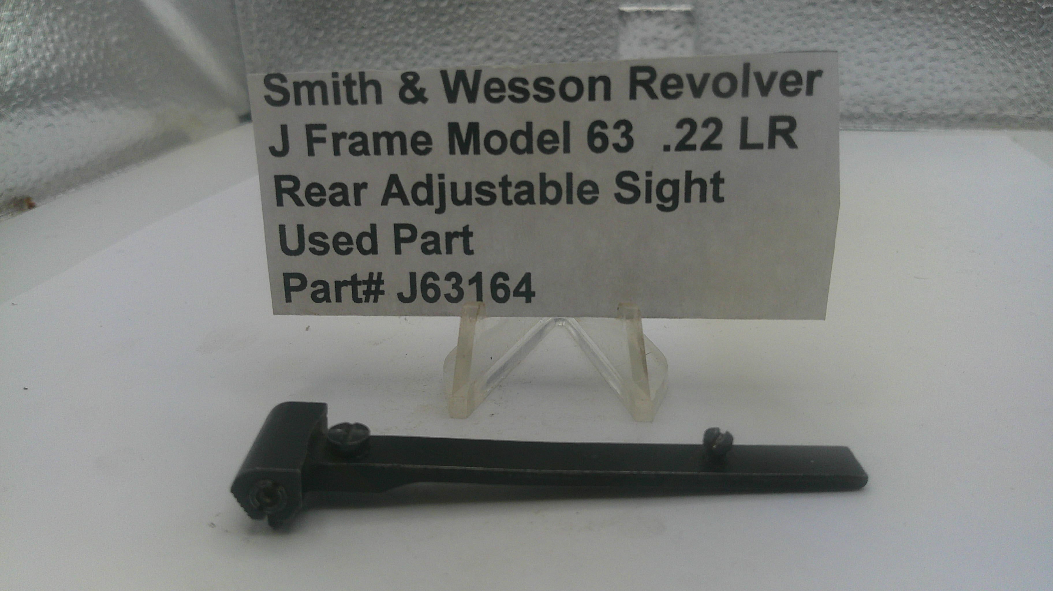Smith & Wesson J Frame Model 63 .22 LR Rear Adjustable Sight Used Part J63164