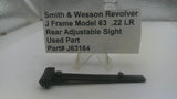 Smith & Wesson Revolver J Frame Model 63 .22 LR Rear Adjustable Sight J63164