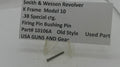Smith & Wesson Smith & Wesson K Frame Model 10Firing Pin Bushing Pin 10106A Part 10106A