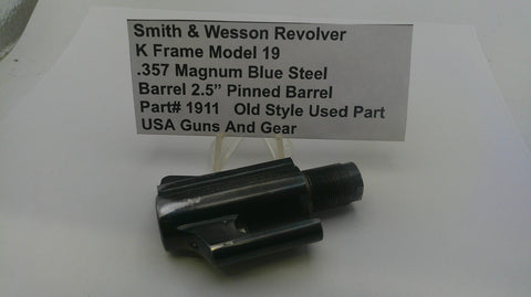 S&W K Frame Model 19  2.5" Pinned Barrel .357 Magnum 1911