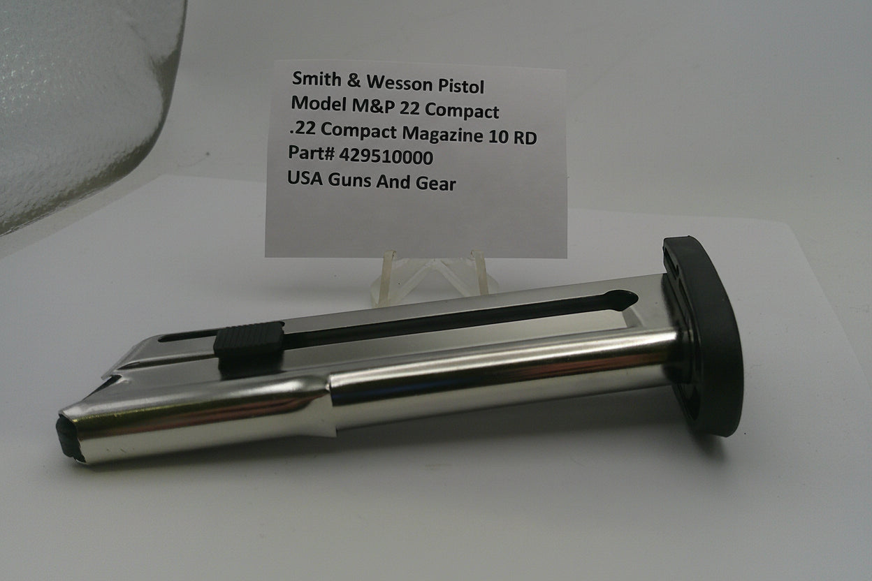 Smith & Wesson pistol magazine on a white background with a price tag.