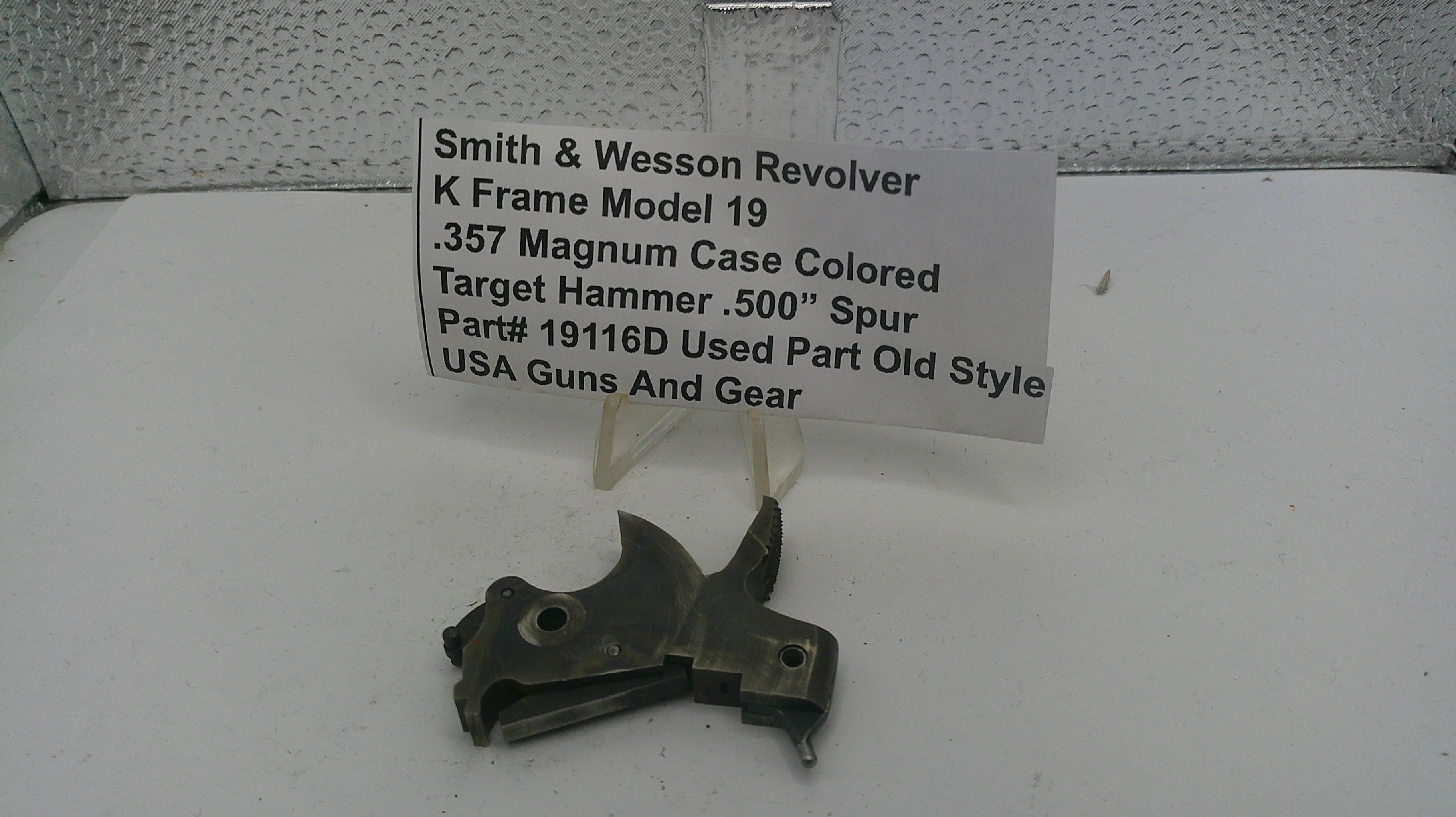 Smith & Wesson Revolver K Frame Model 19 .357 Magnum Case Colored Target Hammer .500" Spur 19116D