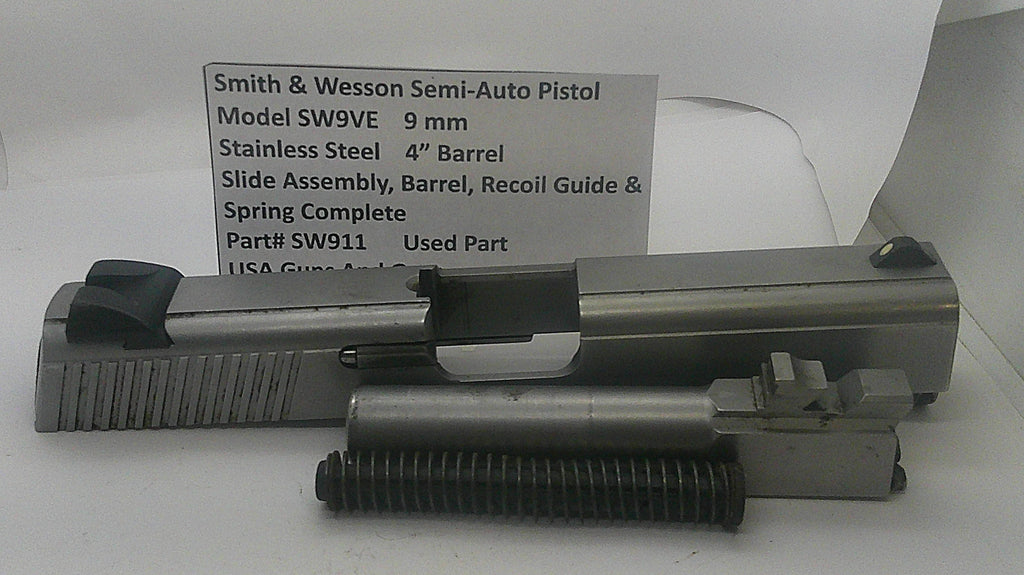 Smith & Wesson Smith & Wesson SW9VE 9mm Slide Assembly, Barrel , Recoil Guide Rod & Spring SW911 Part SW911