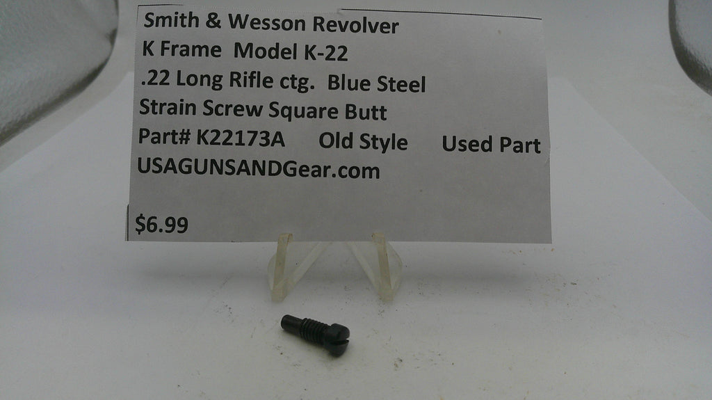 S&W K  Frame Model K-22 Strain Screw Square Butt .22 LR ctg. K22173A