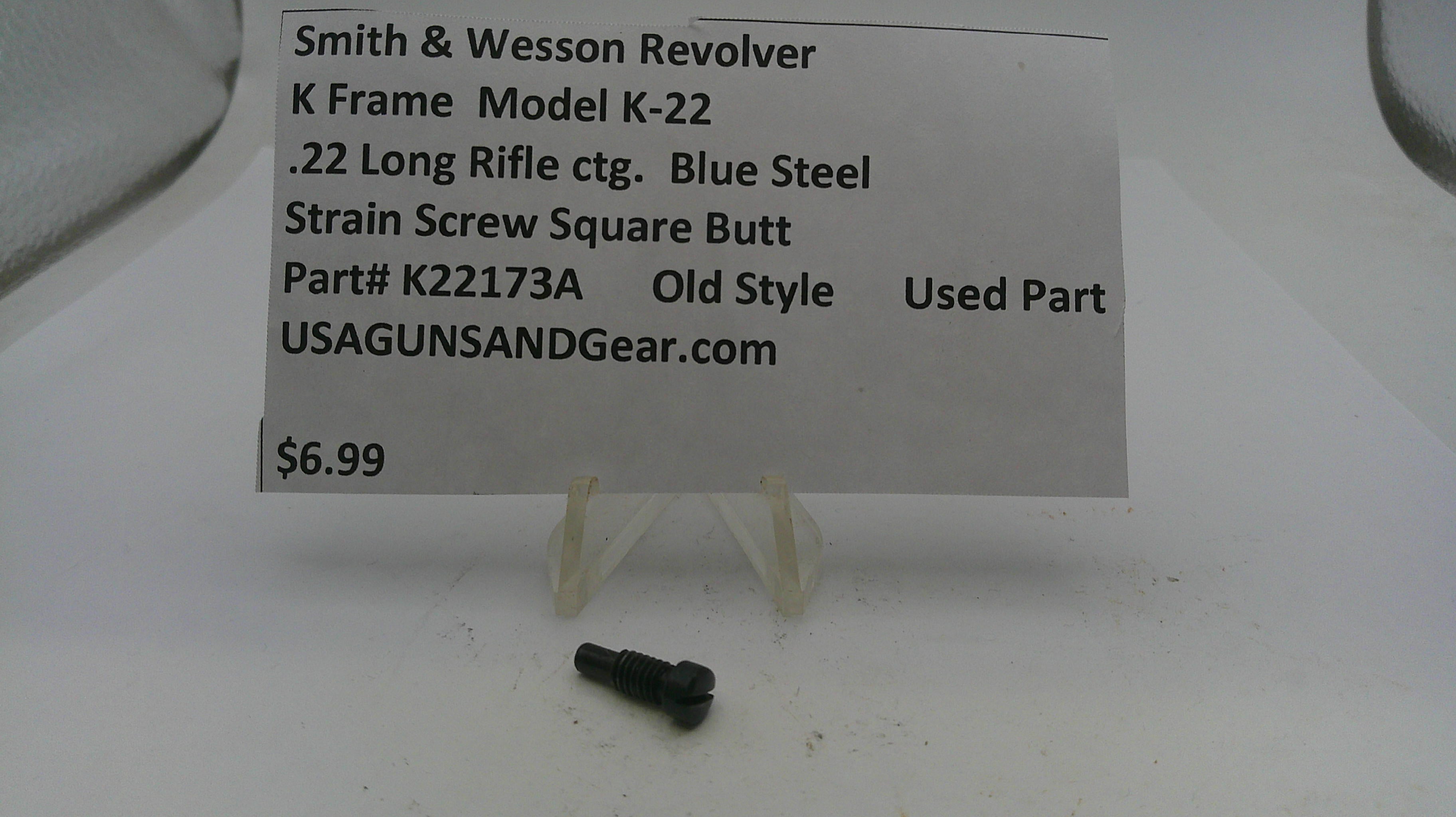 S&W K  Frame Model K-22 Strain Screw Square Butt .22 LR ctg. K22173A