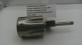 Smith & Wesson revolver cylinder assembly and yoke on a white background with a label.