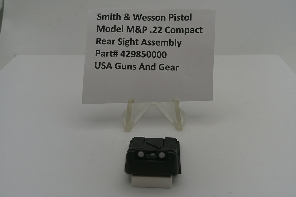 Smith & Wesson pistol rear sight assembly with price tag on a white background