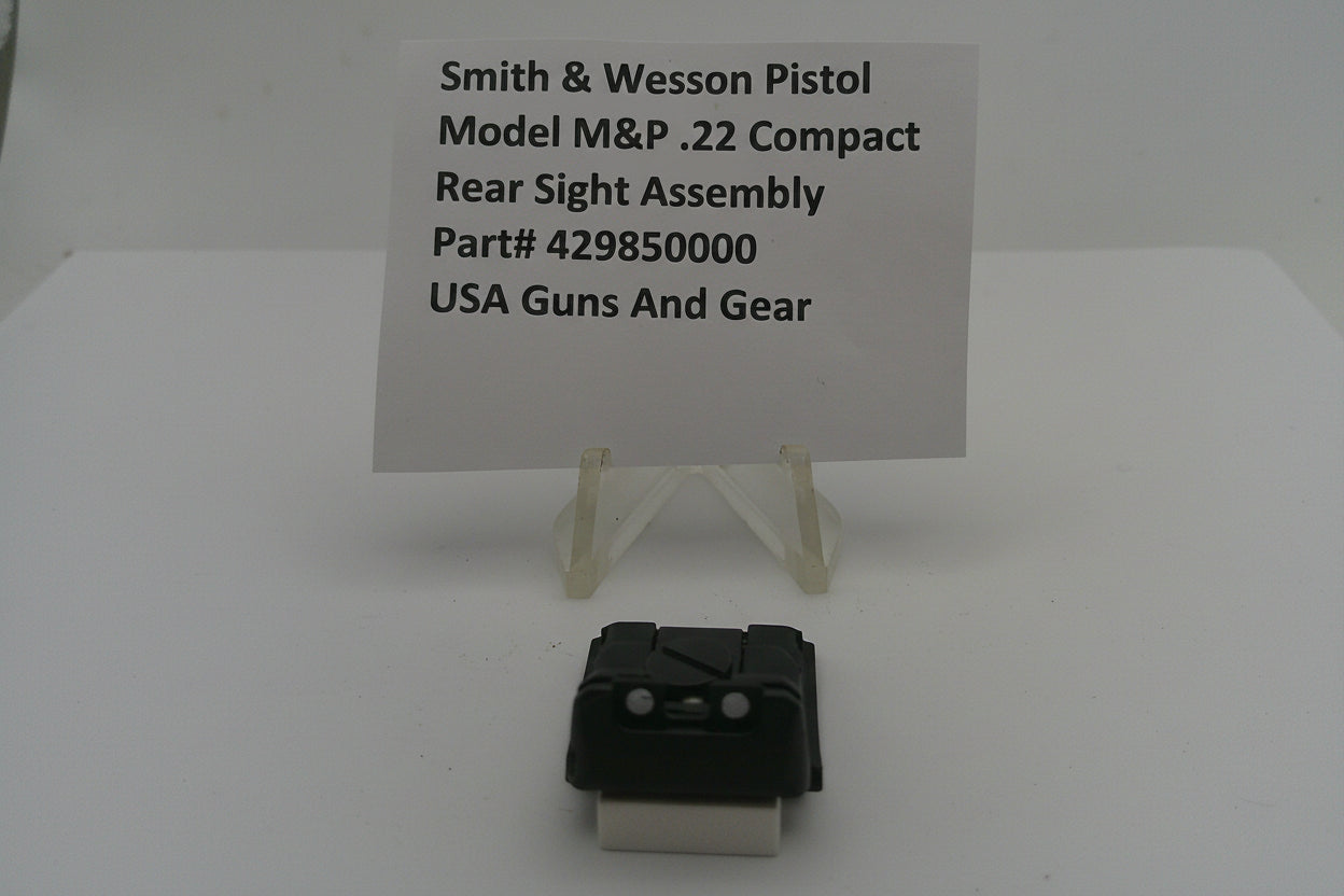 Smith & Wesson pistol rear sight assembly with price tag on a white background