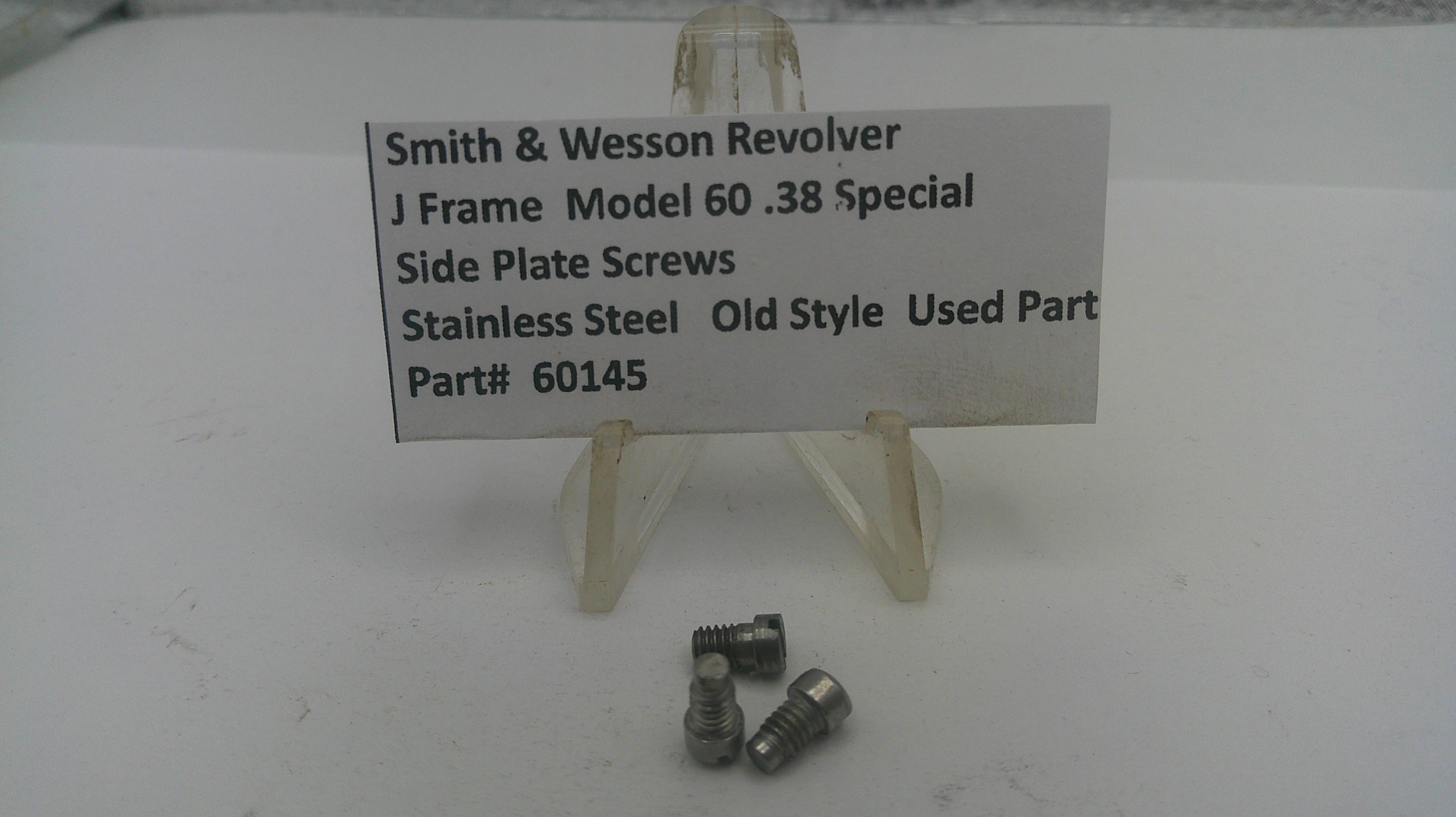 Smith and Wesson J Frame Model 60 Side Plate Screws Stainless Steel Used - 60145