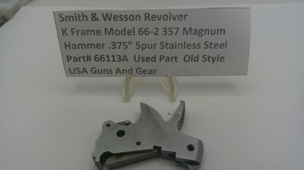 Smith & Wesson revolver part with descriptive label on a white background