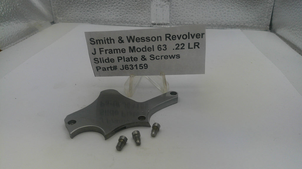 Smith & Wesson J Frame Model 63 .22 LR Side Plate & Screws Used Part J63159