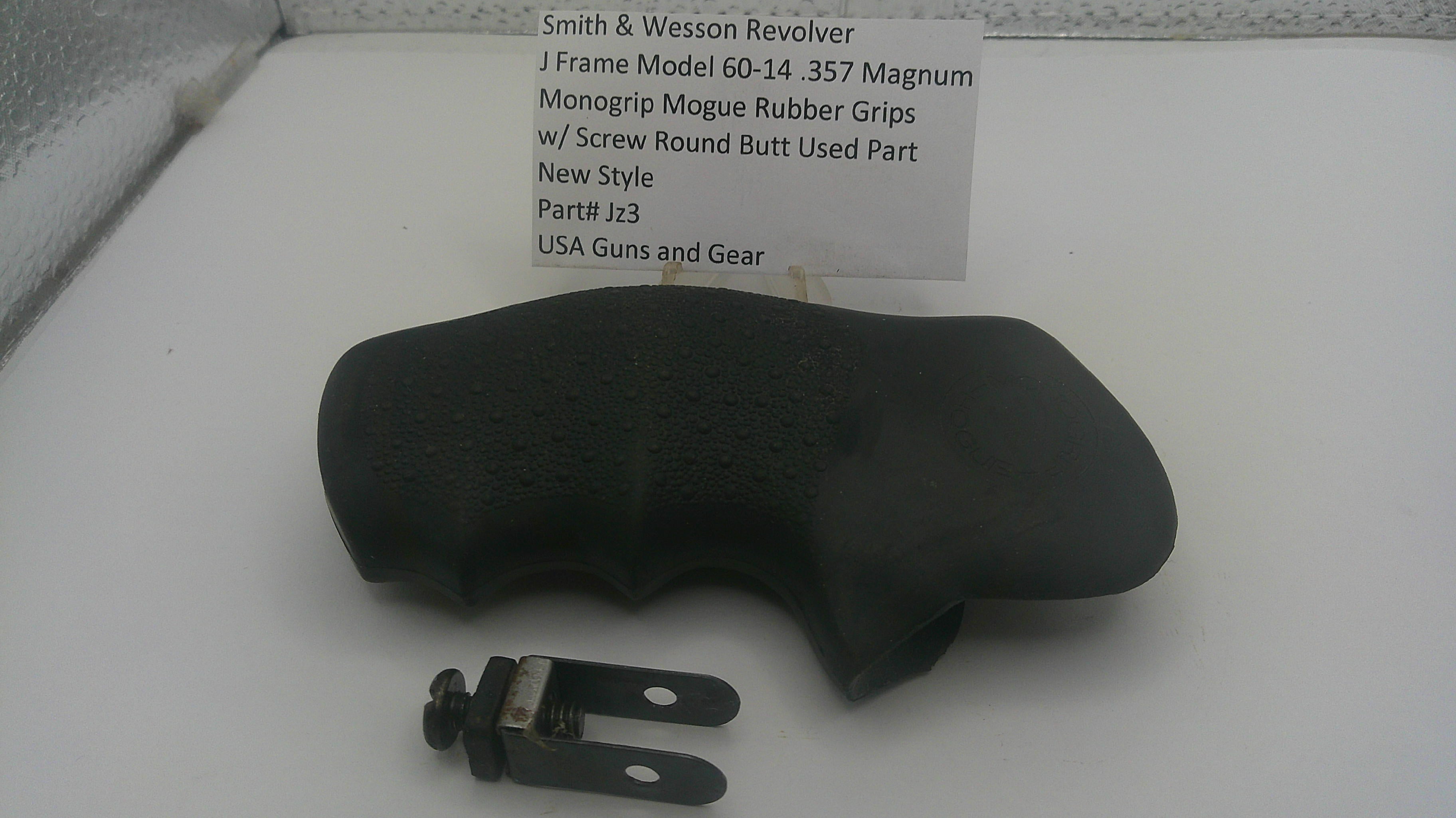 Smith & Wesson Revolver J Frame Model 60-14 .357 Magnum Monogrip Mogue Rubber Grips Jz3