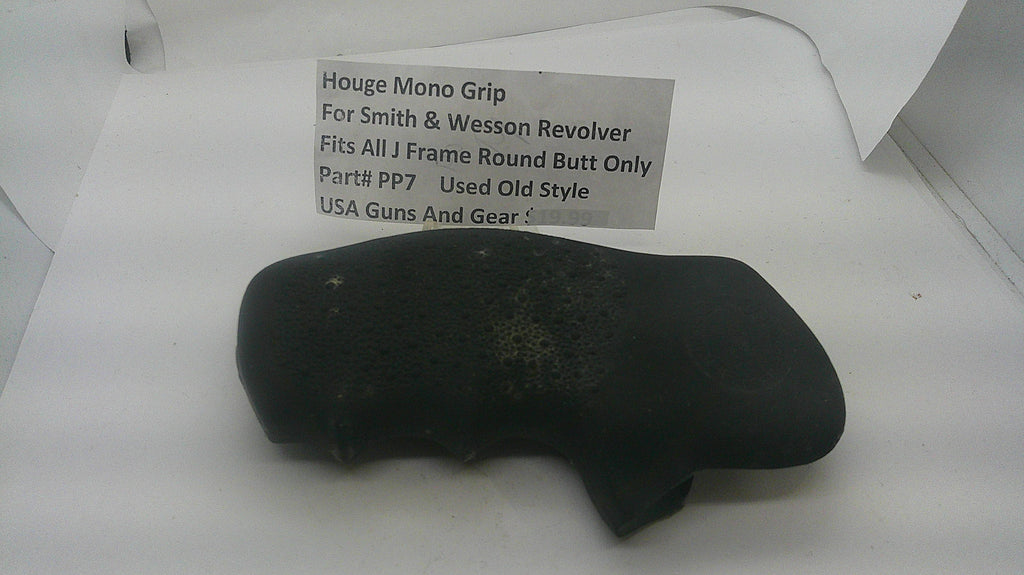 Hogue Smith & Wesson J-Frame Round Butt Monogrip, side view with identification card. Inventory reference PP7.