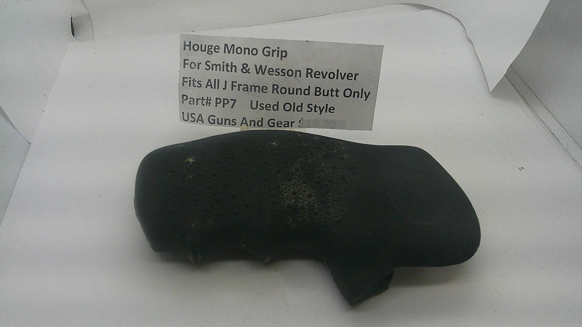 Hogue Smith & Wesson J-Frame Round Butt Monogrip, side view with identification card. Inventory reference PP7.