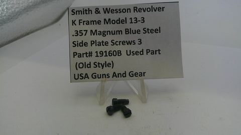 S&W K Frame Model 13-3 Side Plate Screws (3) Combat Magnum .357 Magnum 19160B