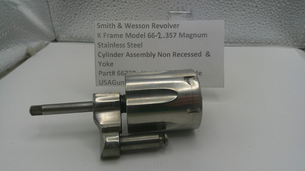 Smith & Wesson Model 66-2 Cylinder & Yoke – .357 Magnum Stainless 6-Shot Used (Part# 6672B)