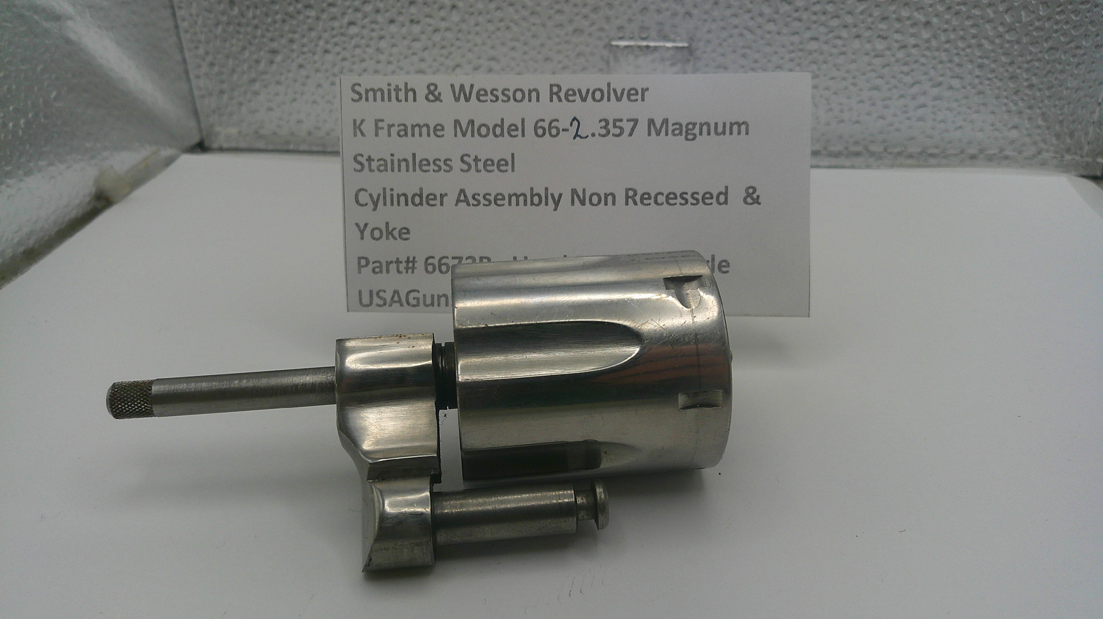 Smith & Wesson Model 66-2 Cylinder & Yoke – .357 Magnum Stainless 6-Shot Used (Part# 6672B)