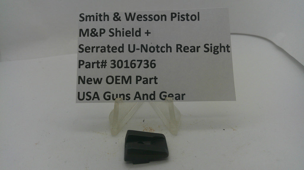 Smith & Wesson Smith & Wesson M&P Shield Plus Serrated U-Notch Rear Sight 3016736 Part 3016736