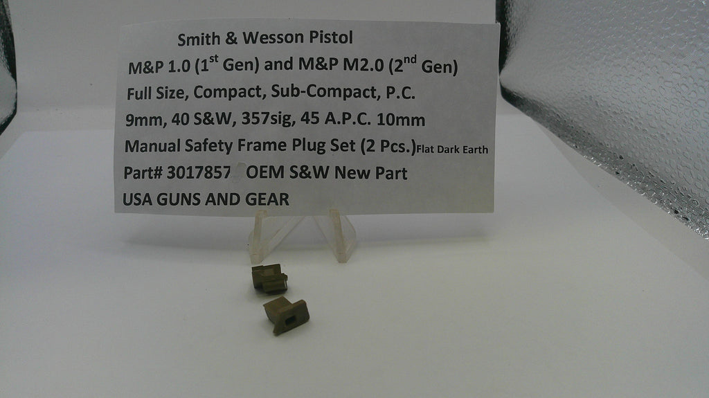 S&W M&P Frame Plug Set FDE Manual Safety - 1.0 & M2.0 3017857