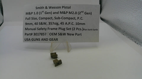 M&P 1.0/M&P M2.0 Manual Safety Frame Plug Set FDE 3017857