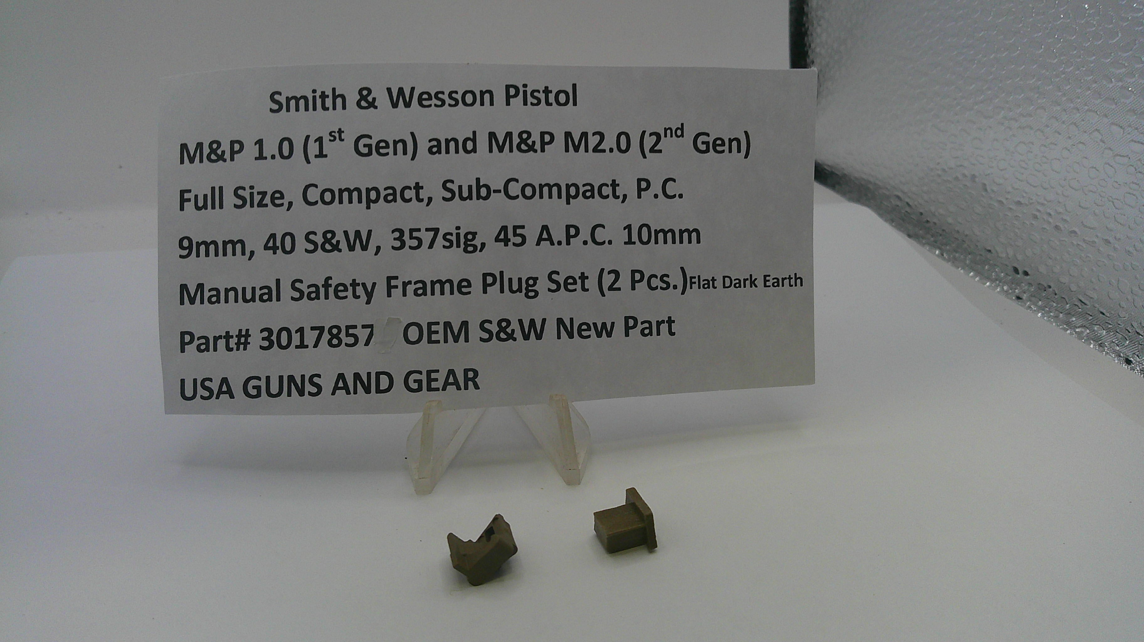 S&W M&P Frame Plug Set FDE Manual Safety - 1.0 & M2.0 3017857