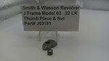 Smith & Wesson Revolver J Frame Model 63 .22 LR Thumb Piece & Nut J63181
