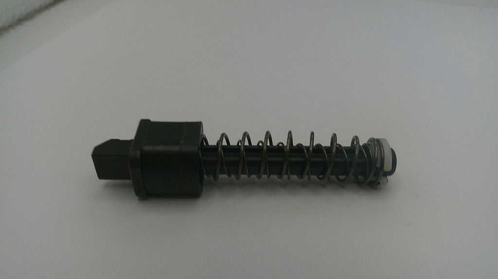 Mechanical component with a spring on a white background
