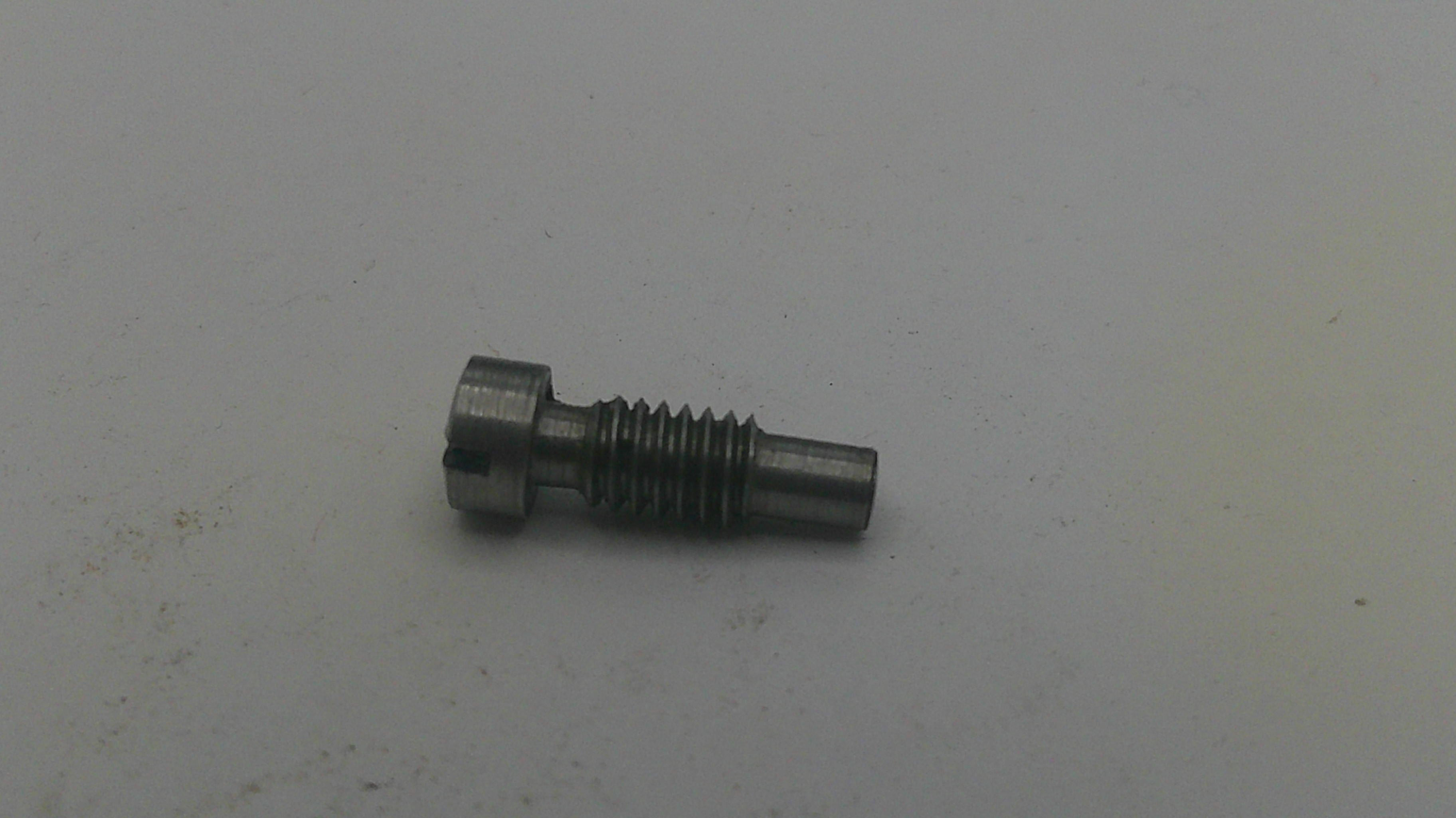 Metal screw on a white background