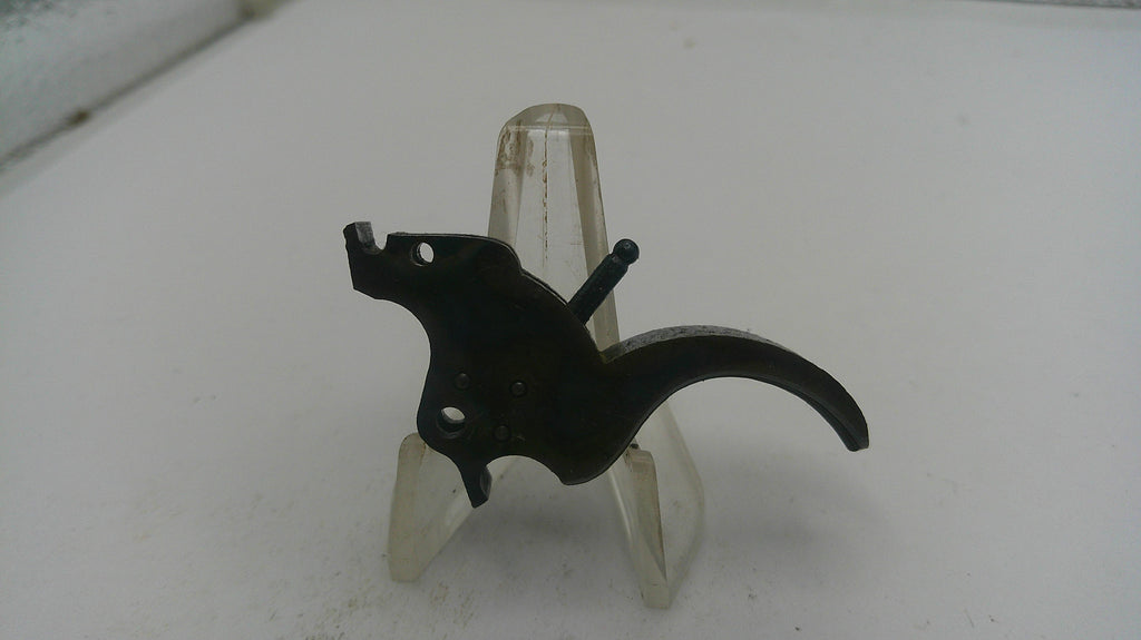 Black metal lever on a white background