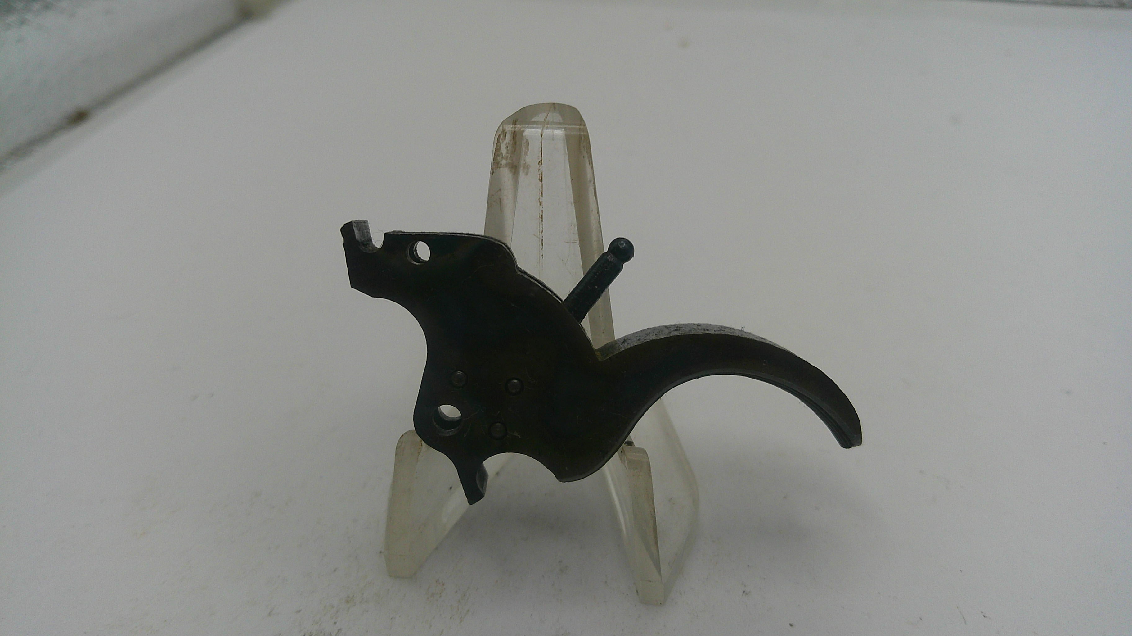 Black metal lever on a white background
