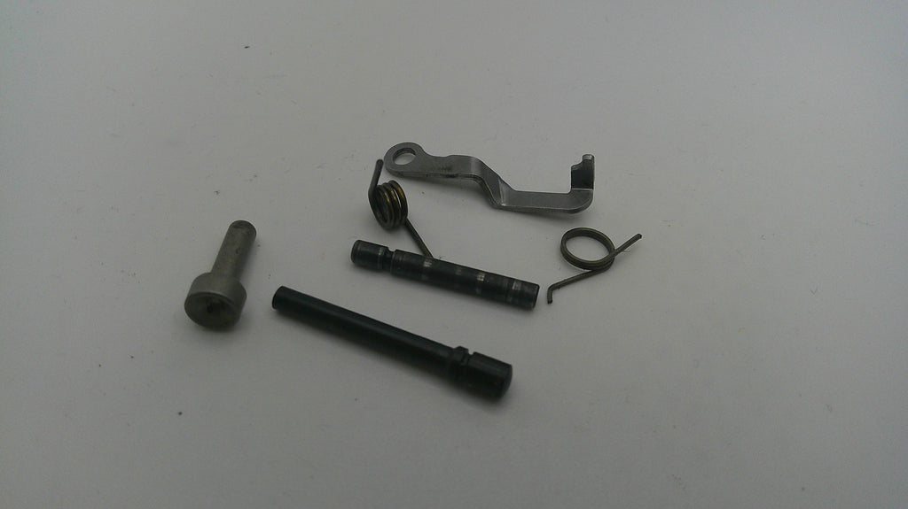 Set of mechanical parts on a white background