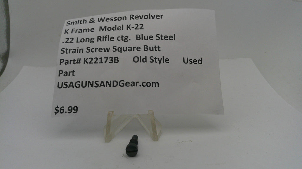 Smith & Wesson K  Frame Model K-22 Strain Screw Square Butt .22 LR ctg. K22173B