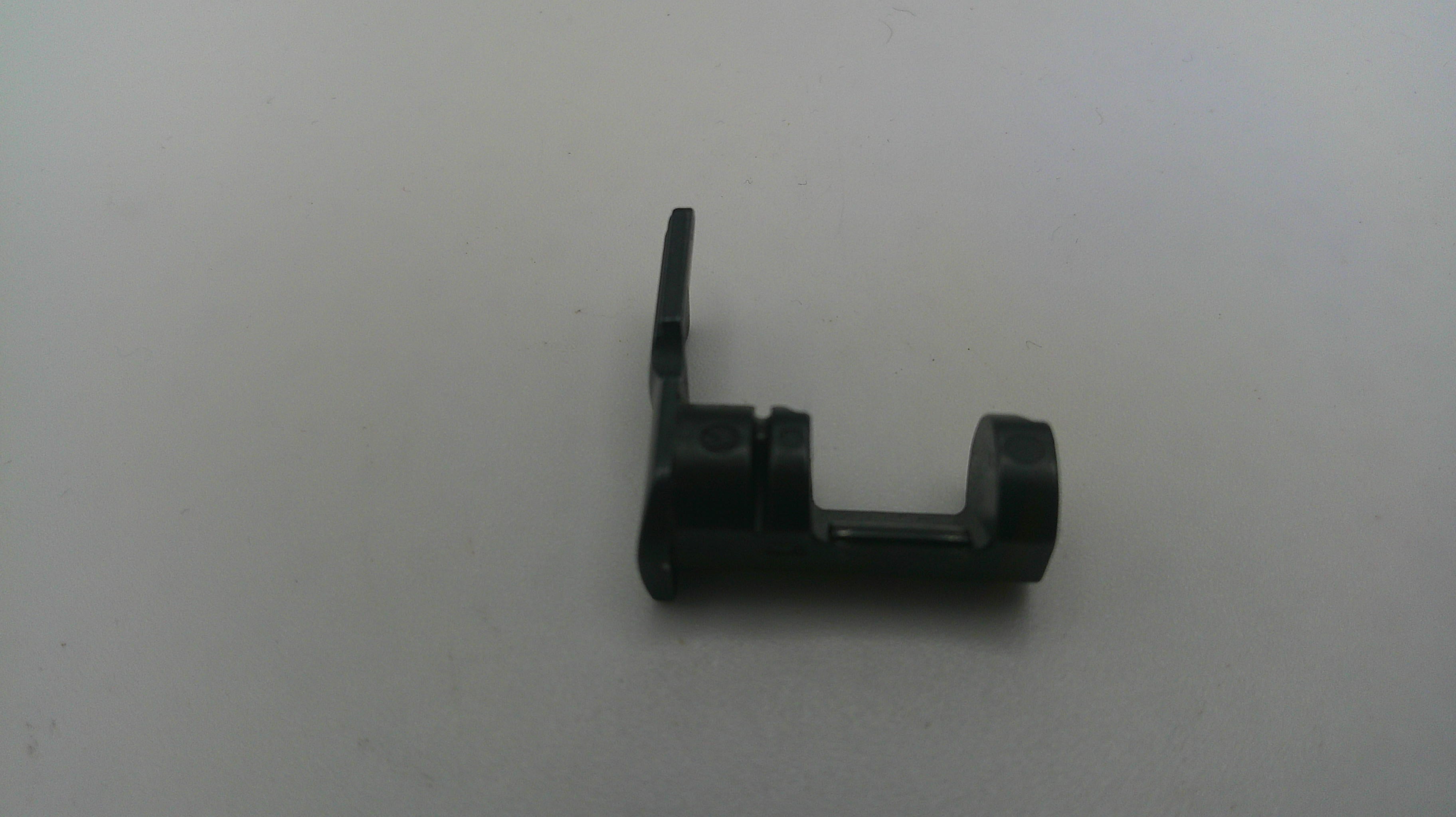 Black metal bracket on a white background