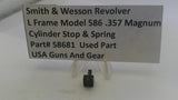 S&W Revolver L Frame 586 .357 Magnum Cylinder Stop & Spring 58681