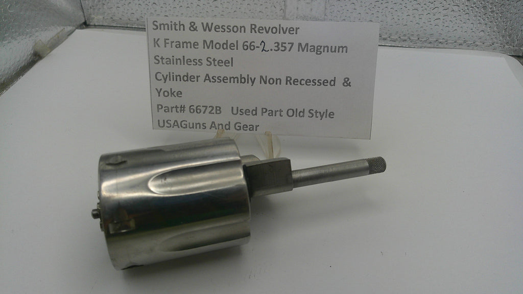 Smith & Wesson Model 66-2 Cylinder & Yoke – .357 Magnum Stainless 6-Shot Used (Part# 6672B)