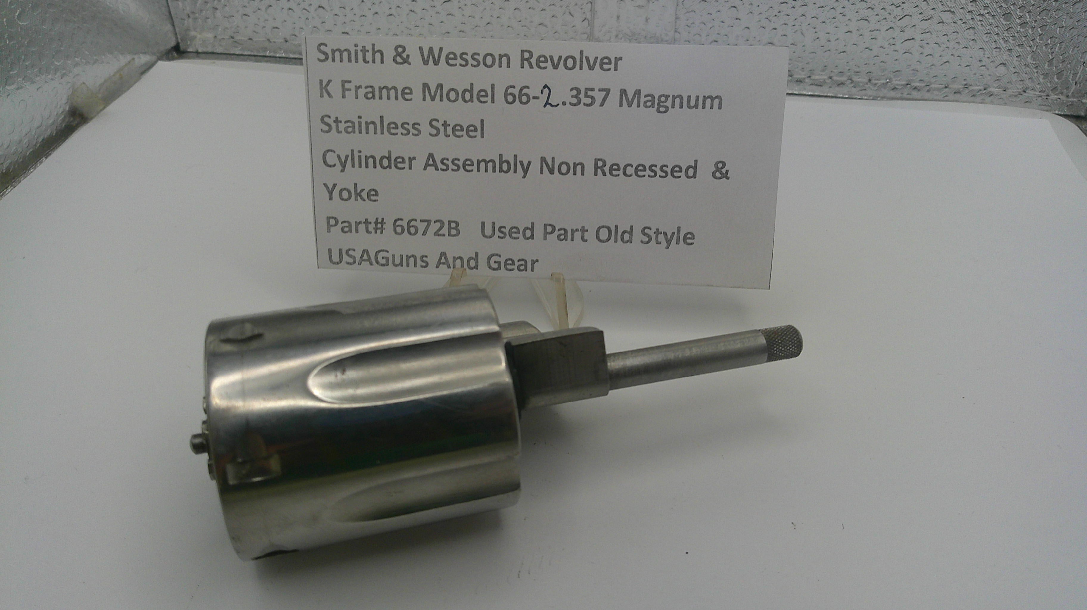 Smith & Wesson Model 66-2 Cylinder & Yoke – .357 Magnum Stainless 6-Shot Used (Part# 6672B)