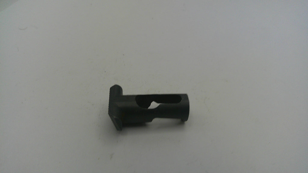 Black metal bracket on a white background